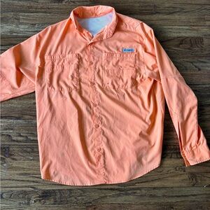 Columbia Vibrant Orange Long Sleeve Shirt